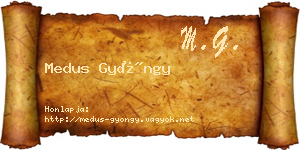 Medus Gyöngy névjegykártya